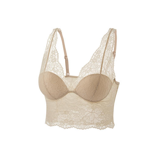 雀说莫奈花园蕾丝美背真丝内衣 桑蚕丝无钢圈收副乳内搭文胸AL248 商品图4