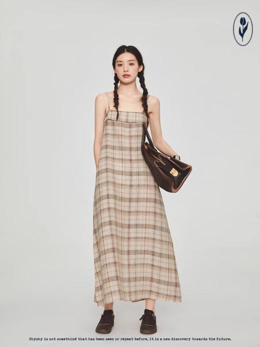 shyshystill/shy202305053/经典利落剪裁亚麻吊带裙 商品图1