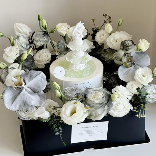 黑白许愿池（鲜花不一定能买到一样的，按色系搭配） 商品图3