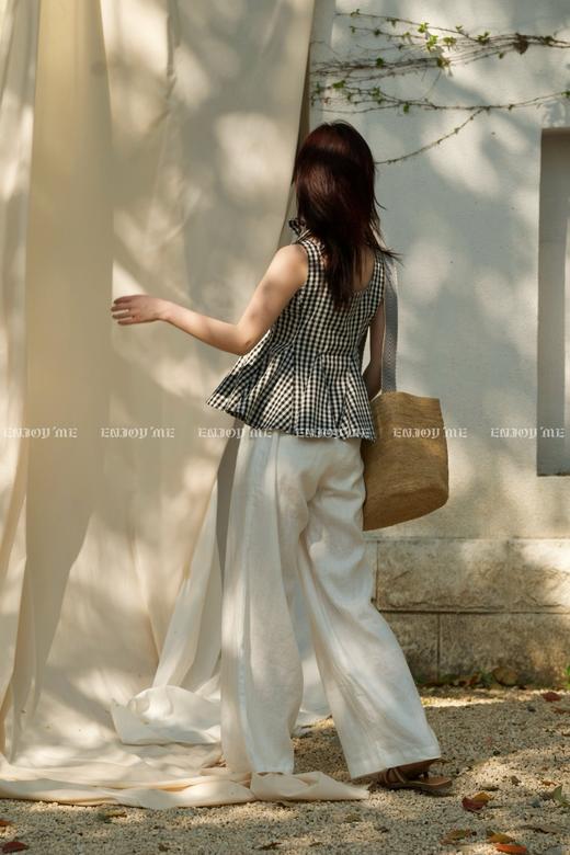 【门店同款】ENJOY夏季“都市漫游”韩系格纹上衣 162297302 商品图5