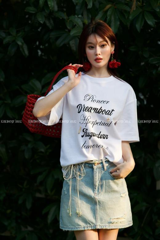 【门店同款】ENJOY夏季都市漫游贝壳字母T恤 162253001 商品图13