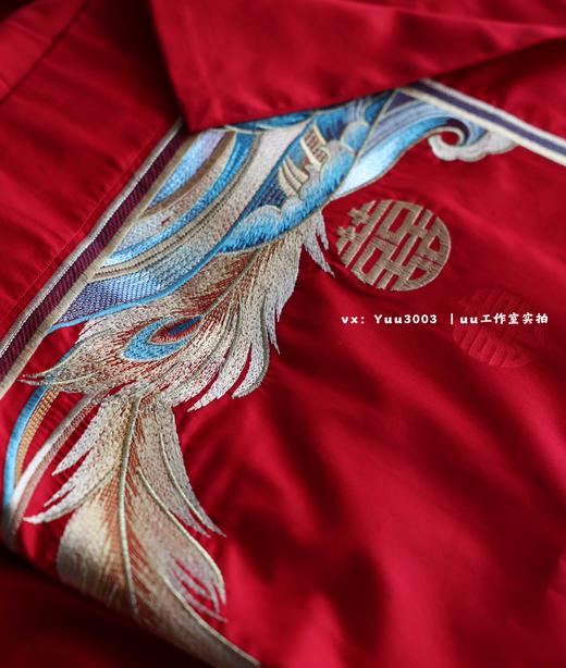 【高端婚庆】 喜事良缘 龙凤刺绣100支新疆长绒棉四件套十件套 商品图10