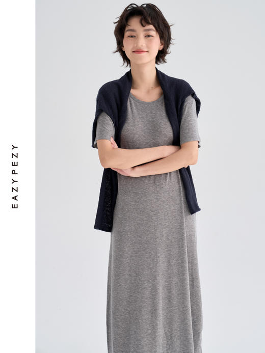 天丝羊毛极简T恤懒人登机连衣裙 商品图3