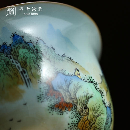问鼎鼎青系列澜清盖碗（青绿山水）（缺货） 商品图1