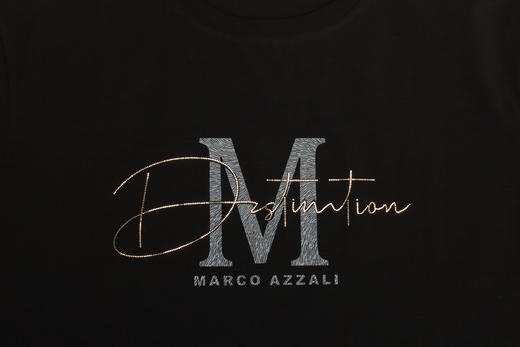 Marco Azzali 印花烫钻短袖T恤 TY58241A2 商品图2