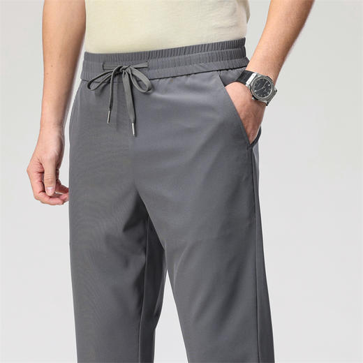 男士休闲运动裤  冰丝裤舒适百搭轻薄抗皱轻盈微弹面料舒适透气垂坠顺滑不起皱528 商品图5