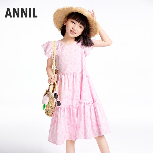 【实体店同款】女童短袖连衣裙夏季新款安奈儿童装AG523611 商品图0