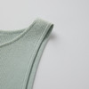 ROMI STUDIO“随手穿”系列法式圆领修身细坑条灰绿色吊带背心M3714 商品缩略图3