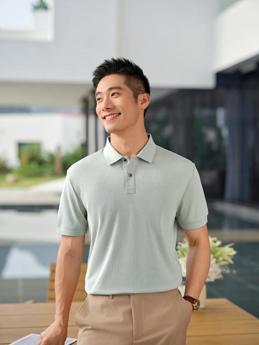 美拉德系列冰珠长绒棉高端商务POLO衫 商品图9