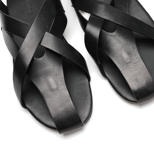 ROMI STUDIO“法式复古" 休闲镂空编织交叉包头夹趾平底凉鞋 S8004 商品图2