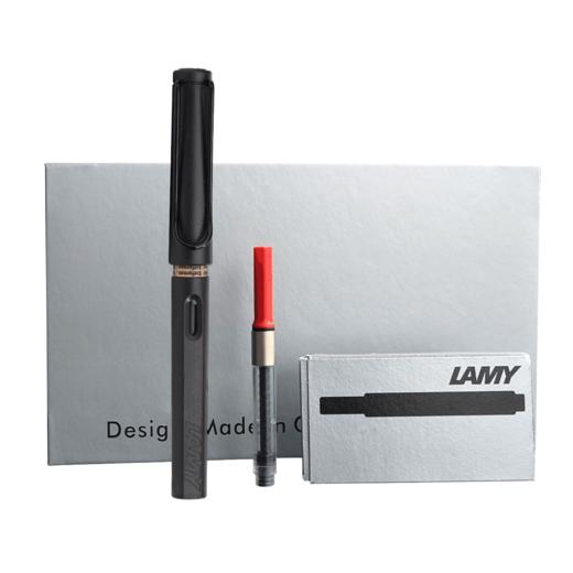 LM40114 凌美狩猎者钢笔+墨水芯吸墨器礼盒套装签名字笔德国进口文具礼物（试用过）亮黑色 商品图0