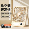 【比空调还凉快！】2025新款桌面usb充电小风扇 智能变频五档 温馨小夜灯 桌面悬挂两用 超轻静音小型风扇 学生宿舍 办公室强力电风扇 迷你便携折叠式 商品缩略图1