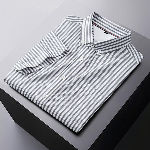 【100%棉】【DM】大依优型大码短袖衬衫加肥加大棉质半袖衬衣男夏季薄款胖子休闲宽松上衣 商品图6