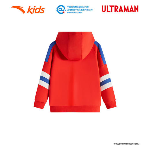 安踏儿童卫衣男童宝宝连帽套头衫2025春小童奥特曼IP萌趣352519713 商品图1