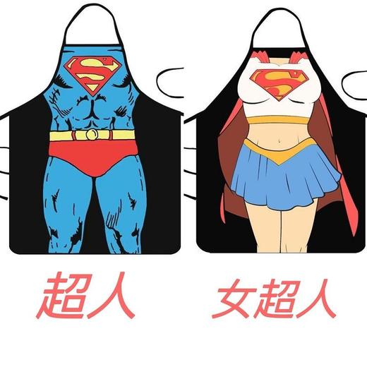 围裙网红搞怪个性创意厨房时尚家用情侣火锅店工作服围兜 商品图1