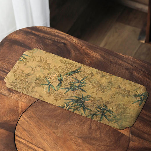 俊秀竹纹茶席双面45*20cm 商品图0