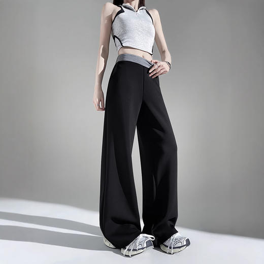 春夏铜氨莫代尔空气层休闲直筒裤 垂顺免熨烫挺阔有型显瘦休闲裤 商品图2