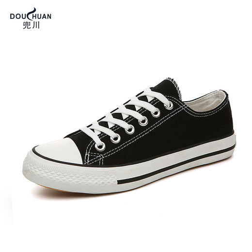心选丨【59.9元2双】男女同款低帮帆布鞋子高帮韩版透气休闲百搭帆布鞋35-44 商品图4