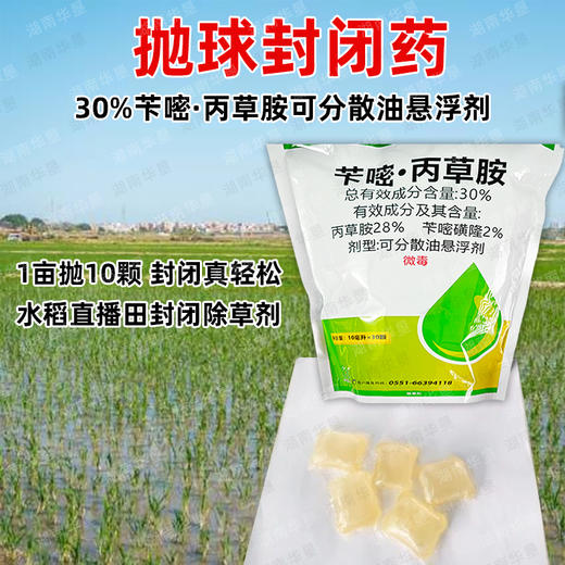 封闭药球苄嘧丙草胺水稻直播田除一年生杂草丢抛球封闭除草剂正品 商品图5