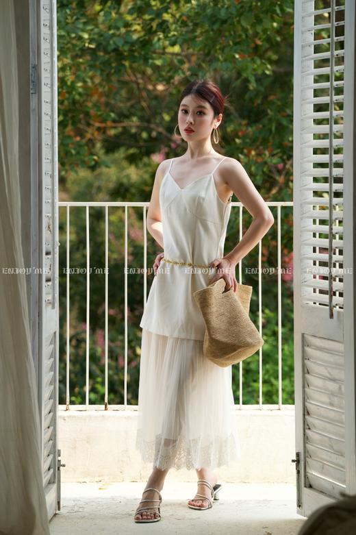 【门店同款】ENJOY夏季“悠然之境”网纱拼接吊带裙 162199403 商品图6