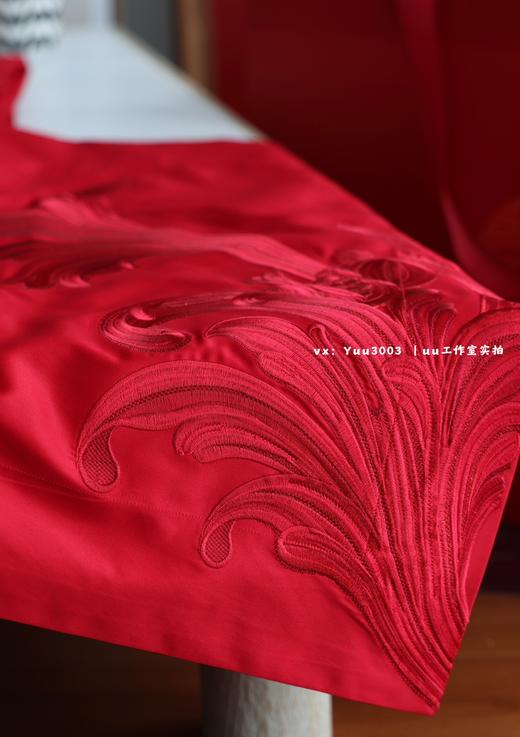 【高端婚庆】重工刺绣100支 新疆长绒棉 婚庆奢华大气四件套十件套 商品图2