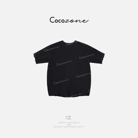 COCO ZONE 刘一一 简约通勤风纯色圆领花苞设计短袖T恤CD2A0833