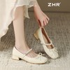 ZHR则则粗跟玛丽珍鞋2025新款气质百搭女鞋气质珍珠浅口单鞋女鞋 商品缩略图6