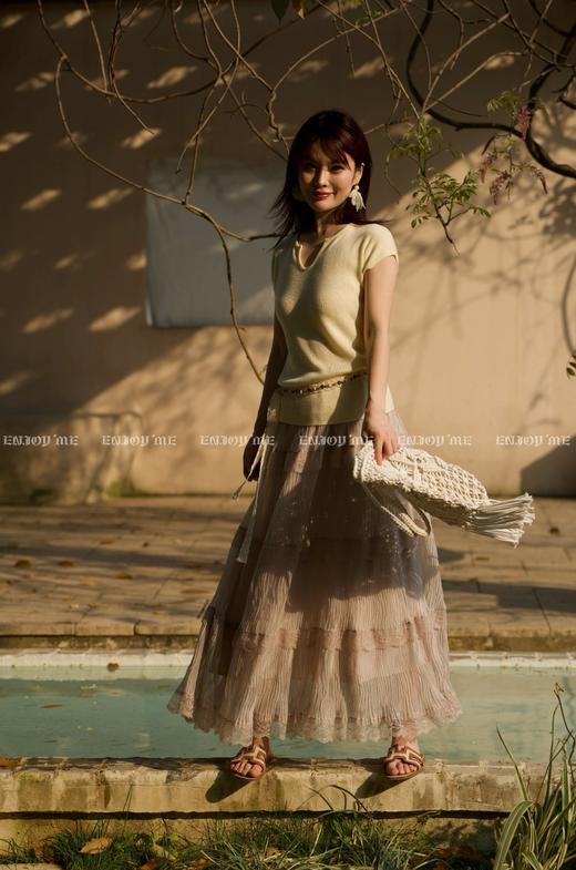 【门店同款】ENJOY夏季都市漫游V领针织上衣 162296810 商品图11