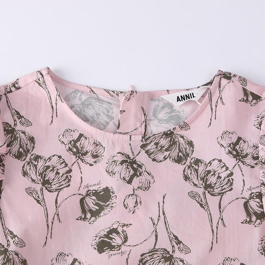 【实体店同款】女童短袖梭织连衣裙夏季新款安奈儿童装AG523684 商品图4