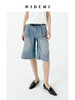 HIDEMI 都市单宁系列多重水洗毛边做旧感牛仔中裤短裤 商品缩略图0