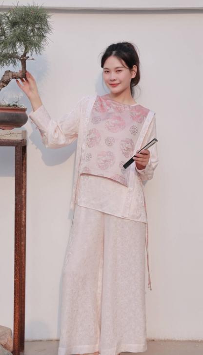 阔腿裤(23709317-弗肯红AA) 商品图1