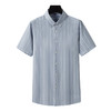 【100%棉】【DM】大依优型大码条纹短袖衬衫加肥加大半袖衬衣男夏季薄款胖子休闲宽松上衣 商品缩略图2