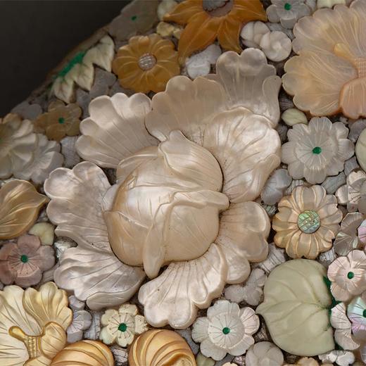 独角鹿西洋古董 19世纪末20世纪初日本明治时期出品梨地莳绘装饰千花纹样款芝山镶嵌珍宝盒 商品图3