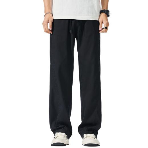 【加长】【莱赛尔天丝】大依优型大码男装莱赛尔天丝休闲裤宽松阔腿加长版垂感薄款长裤夏季新品男士 商品图4