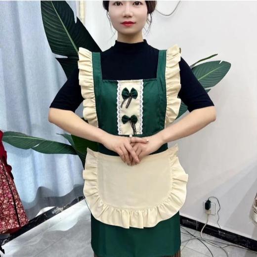 情趣可爱半防水防油厨房公主围裙 日系可爱网红女仆美甲美睫工作服围裙 商品图3