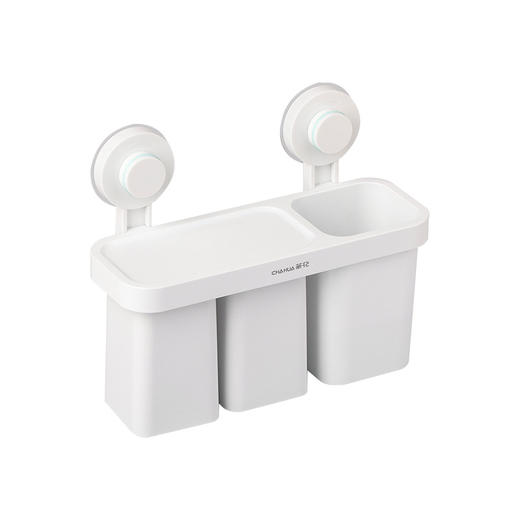 茶花卡乐免打孔吸壁牙刷架 商品图1