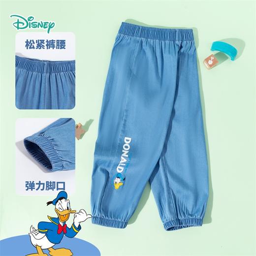 迪士尼2025春夏新款男童天丝软牛仔裤轻薄透气莱赛尔防蚊裤休闲长裤ZD2EK012 商品图5