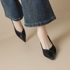 【预售5天】春秋羊反绒低跟鞋女气质浅口尖头细跟配裙子单鞋YS&0216 商品缩略图4