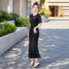 法式小香风连衣裙2025夏季新款气质名媛收腰显瘦轻熟风蕾丝小黑裙HR-BBL2533 商品缩略图3