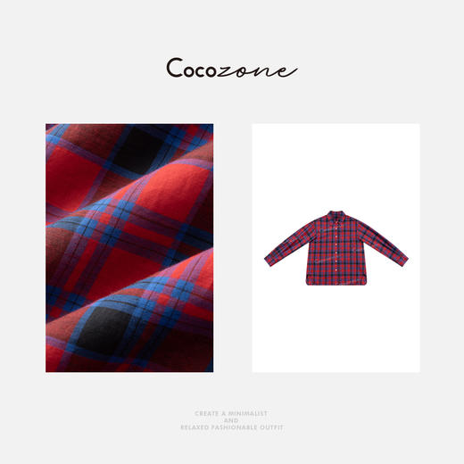 COCO ZONE刘一一 【100棉】条纹撞色翻领纽扣长袖衬衫CD1A0685 商品图2