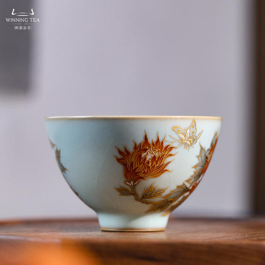 问鼎汝瓷鼎峰系列天青鸿声杯（雍容华贵） 商品图3