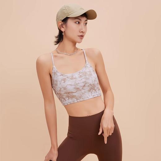 跃牌【洛水之神系列】新款聚拢瑜伽内衣女手工扎染色运动文胸跑步健身吊带背心SY734 商品图2