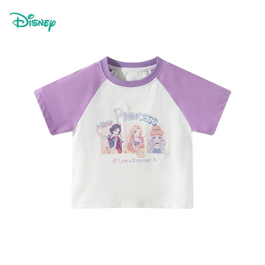 迪士尼【5A抑菌凉感T恤】2025夏季新款女童冰感短袖T恤休闲上衣ZD2ES031* 商品图5