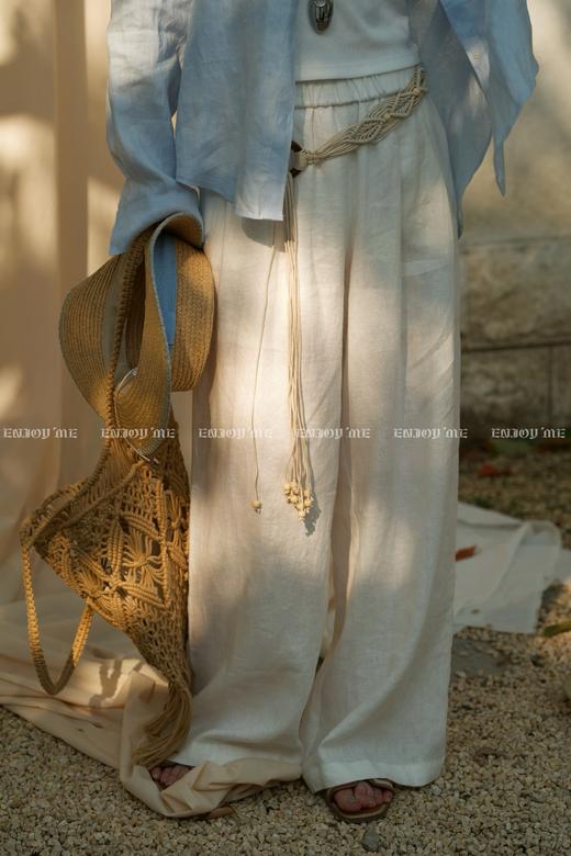 【门店同款】ENJOY夏季松弛麻料长裤 162296932 商品图4