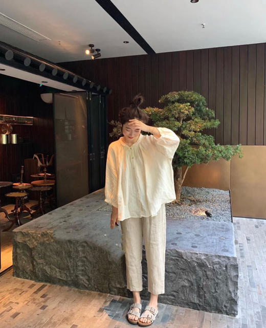 【U家亚麻裤】简直不要太舒服，百搭基础色 亚麻面料手感舒适柔软、厚度适中、拥有良好的透气性，无数次的好评!剪标发 商品图1