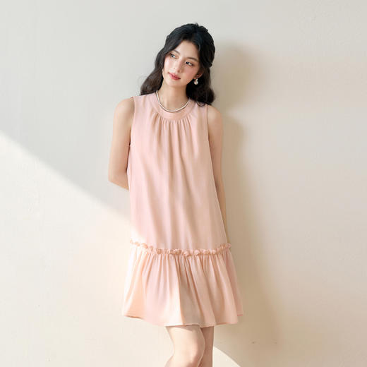 【严选】诗凡黎莱赛尔山本风挂脖25夏新款A版甜美多巴胺度假连衣裙7G4390271 商品图4