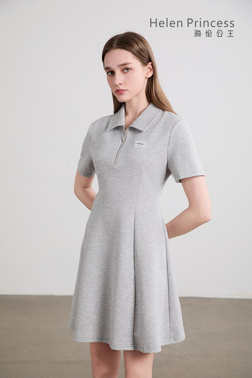 POLO领拉链短款连衣裙 商品图9