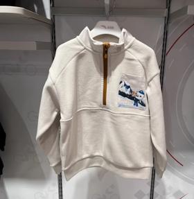 安踏儿童卫衣专柜24年春男小童户外系列针织套头衫352519724