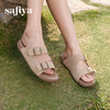 Safiya/索菲娅2025夏季复古休闲双扣带懒人外穿厚底勃肯凉拖鞋SFD2110358 商品缩略图1