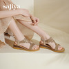 Safiya/索菲娅2025波西米亚水钻镂空休闲坡跟平底罗马度假凉鞋SFD2115348 商品缩略图3